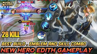 Edith Mobile Legends , Edith Gameplay Best Build And Skill Combo - Mobile Legends Bang Bang