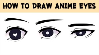 how to draw eyes anime | สอนวาดตาผู้ชาย 3  สไตล์ คนหล่อเท่✨