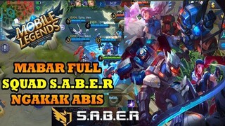 FULL S.A.B.E.R SQUAD NGAKAK PARAH !?!? KETEMU RRQ LEMON (KW) - MOBILE LEGENDS