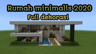 Rumah Minimalis 2020 Full Dekorasi Di Minecraft