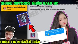 (FREE FIRE) Share GiftCode Balo Kim Cương | Troll Tin Nhắn Gạ Cô Giáo Lần Đầu Chơi Thử FF Và Cái Kết