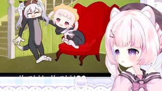 Japanese soft girl watching "Timid Cabbage"