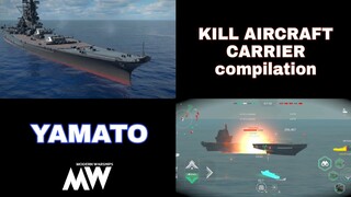 Modern Warships: YAMATO - KILL AIRCRAFT CARRIER compilation. online gameplay..