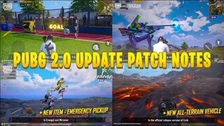 PUBG 2.0 UPDATE PATCH NOTES | PUBG MOBILE 2.0 UPDATE NEW FEATURES | 2.0 UPDATE IS COMING