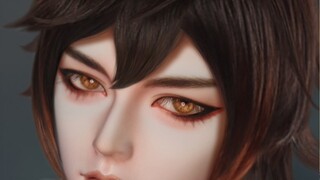 [bjd makeup] Imitation makeup of Zhongli from Genshin Impact