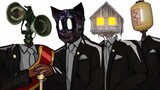 Siren Head & Cartoon Cat & White House Head - Meme Coffin Dance COVER