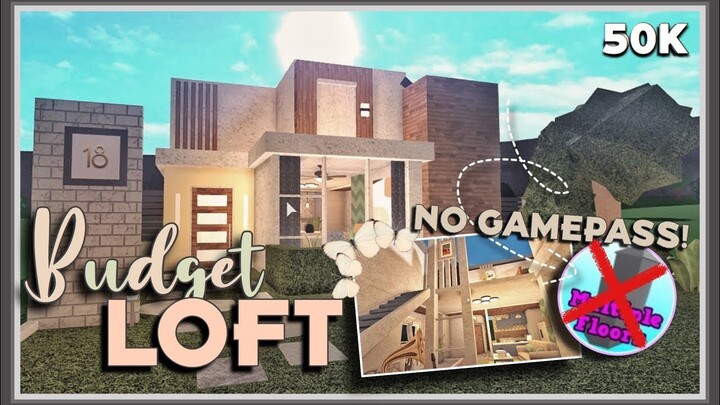 Bloxburg No Gamepass Budget Loft + TIPS How to add second floor with NO GAMEPASS