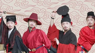 Hanfu berwarna merah dan hitam sangat cocok untuk upacara pernikahan.