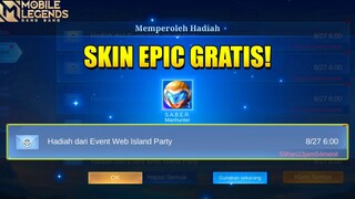 SKIN GRATIS DARI EVENT WEB ISLAND PARTY‼️ | BEGINI CARA MENYELESAIKAN MISINYA‼️ - MOBILE LEGENDS