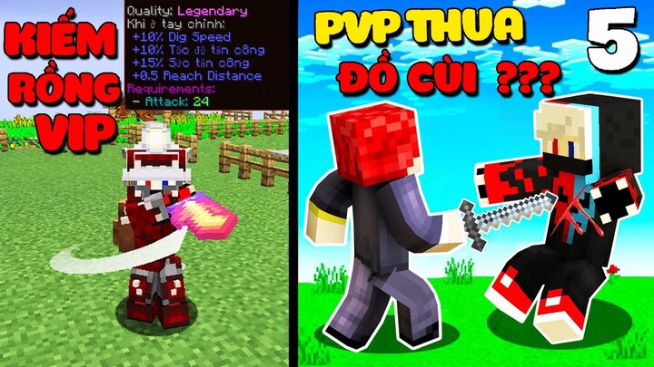 MINECRAFT REAL LIFE SMP TẬP 5: SỞ HỮU THANH KIẾM RỒNG LỬA VIP * TÔI PVP THUA NGƯỜI ĐỒ CÙI NHẤT SEVER