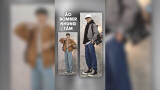 Áo Bomber nhung tăm