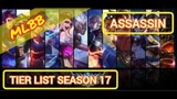 Mobile Legends Best Assassin Tier List Season 17 - July 2020 | Mobile Legends