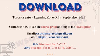 Toros Crypto – Learning Zone Only (September 2023)