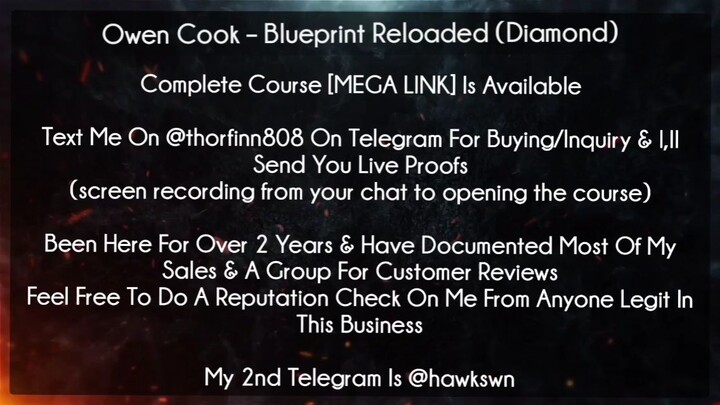 Owen Cook Course Blueprint Reloaded (Diamond) download