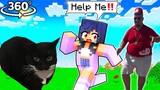 WHO CAN Save APHMAU From MAXWELL The CAT & SKIBIDI BOP YES YES YES GUY in Minecraft 360°