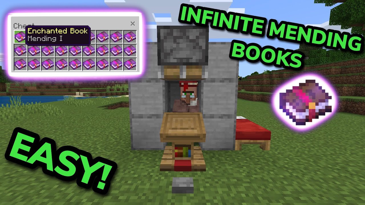 How To Easily Get Mending Enchanted Books In Minecraft Bedrock Mcpe Xbox Ps4 Nintendo Switch Pc Bilibili