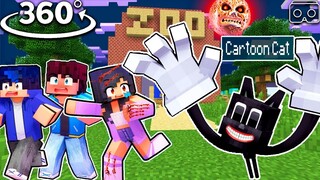 APHMAU Saving Friends from CARTOON CAT at the ZOO - Minecraft 360°