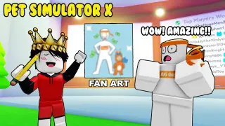 Pet Simulator X: I Made a FANART for Preston!! 😍 | Roblox Tagalog