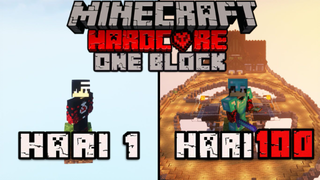 100 HARI DI MINECRAFT HARDCORE ONE BLOCK DAN INI YANG TERJADI !!