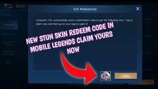 New S.T.U.N skin redeem code claim free Selena STUN skin Trial Card in Mobile Legends