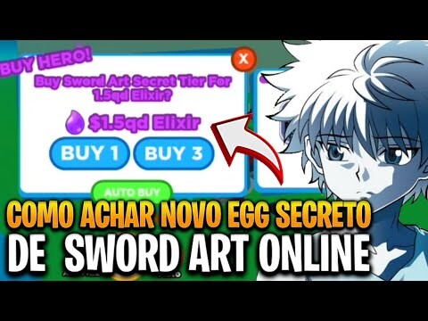 COMO achar O NOVO EGG SECRETO DE SWORD ART ONLINE  NO ANIME PUNCHING SIMULATOR / ROBLOX