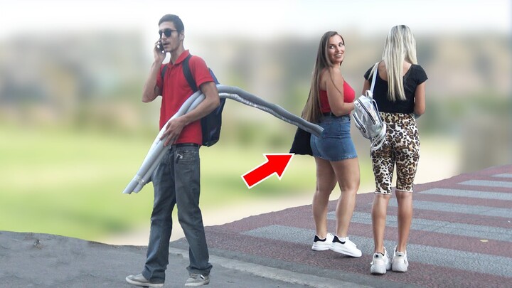 Sticks on the street PRANK -  | AWESOME REACTIONS