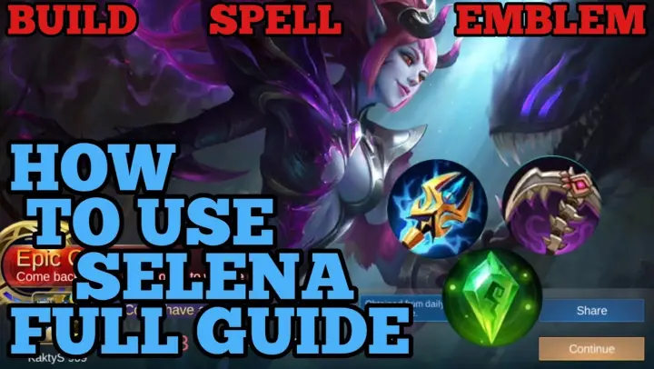How to use Selena guide & best build mobile legends ml 2021