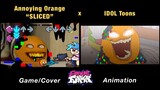 Corrupted “SLICED” But Everyone Sings It | Annoying Orange x Learn With Pibby x FNF Animation x GAME