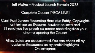 Jeff Walker  course - Product Launch Formula 2023 download