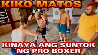 KIKO MATOS TUMAGAL SA MGA SUNTOK NG PRO BOXER