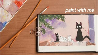 🌿 painting studio ghibli scenes with jelly gouache // kiki's delivery service