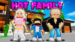 Adopted By The HOT FAMILY in Roblox BROOKHAVEN RP!!