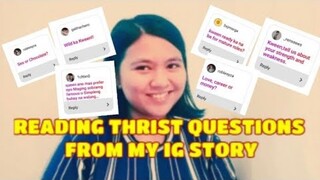 READING THRIST QUESTIONS FROM MY IG STORY (DITO MAGKAKAALAMAN NG SAGOT)|Yasmin Asistido