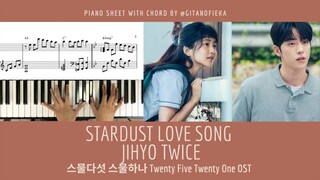 Stardust Love Song - JIHYO TWICE | 스물다섯 스물하나 Twenty Five Twenty One OST | Piano Cover | Piano Sheet