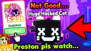 The Problem with The Huge Hacked Cat in Pet Simulator X...(Roblox)
