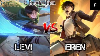 LEVI VS EREN👀|MLBB X AOT