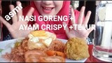 ASMR nasi goreng+ayam crispry +telur