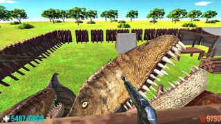 Carnivore Dinosaurs Attack My Fort. Animal Revolt Battle Simulator