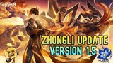 Zhongli Post 1.5 Update - New Artifacts & Weapons