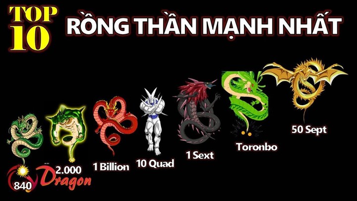 Top 10 rồng thần mạnh nhất Dragon Ball
