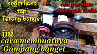 Cara membuat PLTA mini  pembangkit listrik tenaga air kecil magnet sederhana