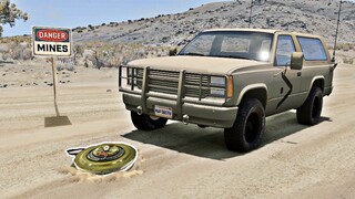 ROULER sur une MINE antichar avec une VOITURE... Ca fait quoi ? (Beamng epic test)