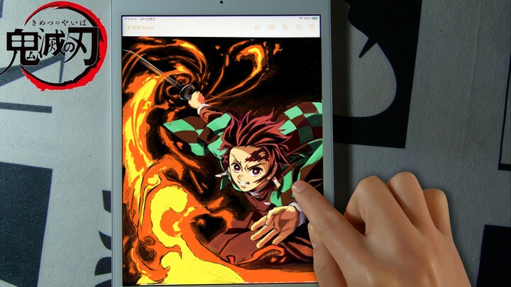 [Kimetsu no Yaiba] memo ipad menggambar jari menggambar Tanjiro