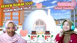 Reaksi Nafisa Fidela & Pon Pone Review Rumah Iglo, RUMAH MUSIM SALJU ☃️ | Sakura School Simulator