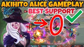 AKIHITO ALICE GAMEPLAY | THE BEST SUPPORT MAGE IN MLBB