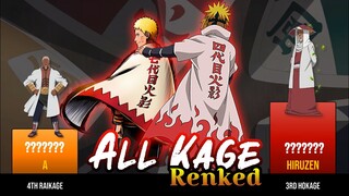 ALL KAGE RANKED POWER LEVELS 🔥🔥🔥 | Hachimaru-Kun