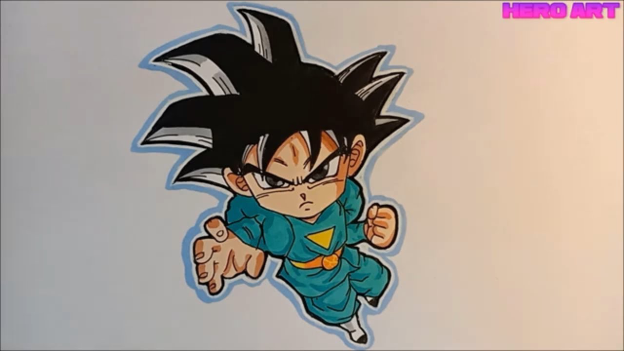 Nếu bạn yêu thích Dragon Ball, bạn không thể bỏ qua hình ảnh vẽ Goku chibi đáng yêu này. Với nét vẽ tinh tế và màu sắc tươi sáng, bạn sẽ chắc chắn cười toe toét vì sự dễ thương của Goku.