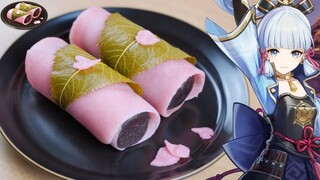 Genshin Impact Recipe: Inazuma food Sakura Mochi | 原神 稲妻料理 緋櫻餅再現