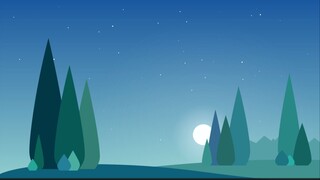 Let's draw night landscape vector illustration in Inkscape