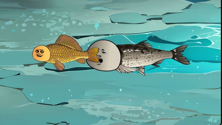 Terlahir kembali sebagai ikan mas, dikejar oleh ikan mas perak dan ikan mas berkepala besar